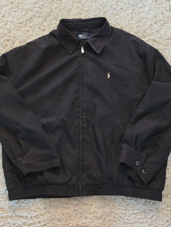 Polo Ralph Lauren Other - Polo Ralph Lauren Vintage Mens Bi-Swing Harrington Black PlaidWindbreaker Jacket